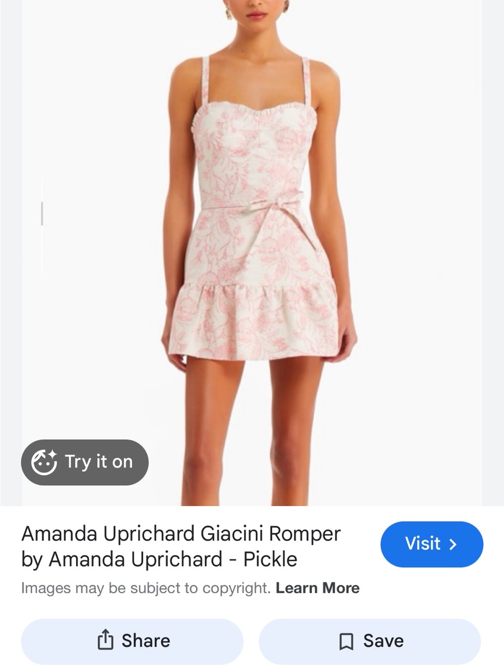 Amanda Uprichard Giacini Romper in
Shocking Pink - Picture 7 of 13
